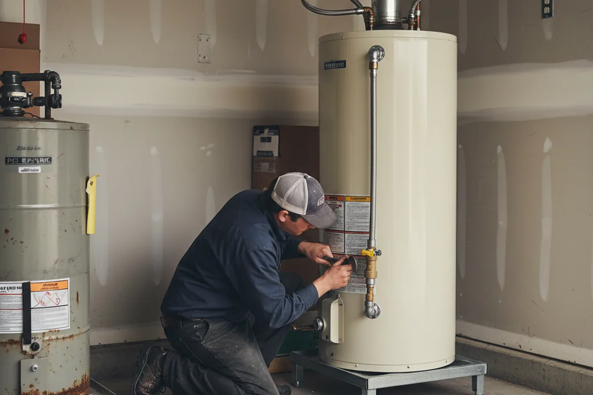 Water heater and shutoff valve replacement in Thompson